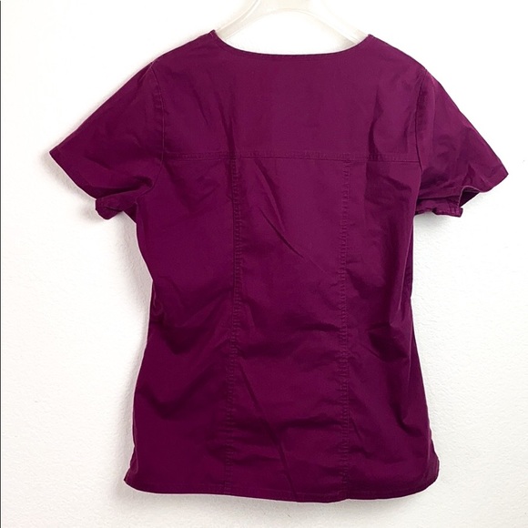 Cherokee Workwear Purple Scrub Top - Picture 7 of 7